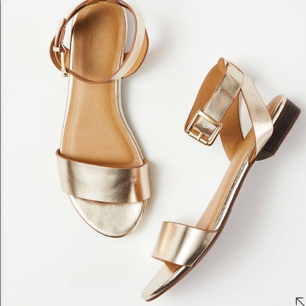 Loft gold sandals